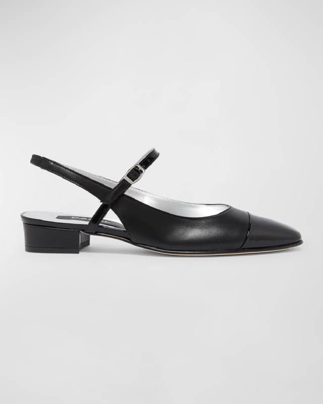 Oceano Leather Slingback Ballerina Flats